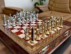 Extra Large Chess Set With Storage Cleopatra Pharaoh Handmade 15 3  -  Xmas Gift