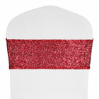 10 25 50 100pcs Spandex Stretch Sequin Chair Sashes Bow Band Wedding Party Decor