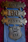 Antique Gar Civil War Era Vet Ladder Badge Company I 196thpenna Vol Inf