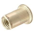 100 Qty  10-24 Unc Rivet Nuts - Zinc Plated Carbon Steel Flat Head Threaded I   