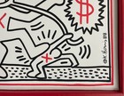 Keith Haring Vintage Painting On Canvas Framed Stamped