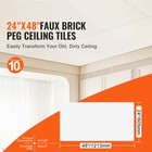 Ceiling Tiles Glue Up Decorative Foam 24  X 48  10 Pack 80 Sq ft White