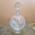 Antique Glass Perfume Bottle With Stopper Vintage Art Nouveau Decor    
