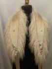 Mongolian Lamb Fur  Cream Tibetan Fur Collar Beige New  Real Genuine Authentic