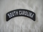 South Carolina  Biker  Rocker Sew On Iron On Embroidered Patch 4  X 1 3 4 