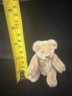 Antique Mini Steiff Teddy Bear 3  Tall Button Ear Wire Bendable Brown Fur
