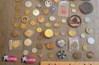 Lot Of Random Vintage   More Tokens  Coins  Medals   More 50  See Pics Closely