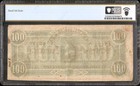 1864  100 Bill Confederate States Note Civil War Money Lucy Pickens T-65 Pcgs 30