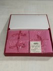 Vintage Springfield No 110 Stationery Box Pink Letter Set W  Floral Red 