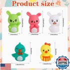 Foimas Easter Finger Puppets Toys 5pcs Bunny Chick Finger Puppet Toys For Kid