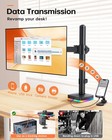 1 Pc Rgb Single Monitor Stand Arm 3 Usb Ports Desk Mount For 1327 Inch Vesa