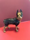 Vintage Antique Hubley Cast Iron Boston Terrier Bulldog Door Stop