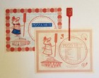 1960s Pizza Hut Pete Swizzle Stick And Two 1970s Pizza Hut Paper Menu Placemats