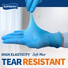 Blue Medical Nitrile Eaxm Gloves 3 5 Mil Powder Free Food-safe Disposable Gloves