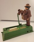 Monkey Bank Vintage Cast Iron Mechanical Coin Bank Working