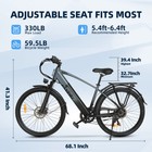 Black 750w 36v Electric Bike Mountain E Bike 26  Fat Tire 25mph For Adult