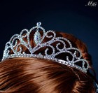 Heart Wedding 2  Tiara W  Hair Combs Rhinestone Crown Pageant Prom Party Costmes