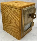 Vintage 1977 Usps Post Office Box Door Bank With Key And Slot On Top
