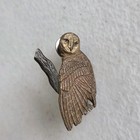 Cavin Richie Barn Owl Bronze Sculptured Bird Lapel Pin