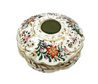 Vintage  Porcelain Hair Receiver Hand Painted Flowers Design