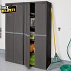 4 Shelf Cabinet  Heavy Duty And Easy To Assemble Plastic Storage Unit  Organize