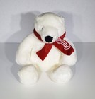 Boyds Bears Coca-cola Collectible Polar Bear Red Scarf Plush Stuffed Toy 9  Euc