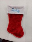 New Personalized Ecomony Plush  Christmas Stocking  Red    White  Monogrammed