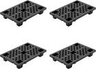 4 6 8 Pack Interlocking Plastic Pallets 15 7x23 6  Waterproof Floor Tiles Black