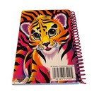 Vintage 90s Lisa Frank Tiger Spiral Mini Notebook W  Snap Closure Vibrant Rare