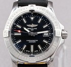 Breitling Avenger Automatic 43 A17318 Black Dial Steel Leather Strap 2017 Card