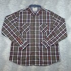 Weatherproof Vintage Men s Button-up Long Sleeve Shirt Orange Plaid Size 2xl