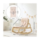 3-in-1 Baby Bouncer Adjustable Wooden Rocker Chair  Ergonomic Desig    Fast Ship