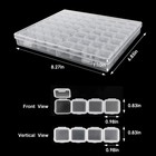 56 Slots Diamond Painting Bead Storage Organizer Box With Label Stickers 1 Pack 