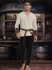 New Wishu 7 Pcs Pirate Costume Halloween Medieval Renaissance Viking Men s Xxl