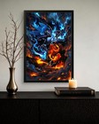 Charizard Pokemon Art Tcg Canvas Poster Anime Wall Art Home Decor Fan Art Gift 