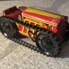 1940   s Marx Super Power Caterpillar Tin Wind Up Litho Climbing Tractor Works