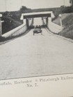 1913 Photo Plate     Old Car On Brooks Avenue B r   P r r Train Bridge Rochester 