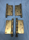 Vtg Set 4 Stanley Sweetheart Door Hinges 4  X 4  Ball Tip Ends Old 505-25b