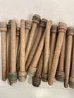 Wood Bobbins Wood Quills Vintage Factory Reclaimed Industrial 7 3 8   Lot Of 30