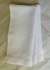 Vintage Linen Dinner Napkins Set Of 4 Hemstitched Snow White Large 21x21