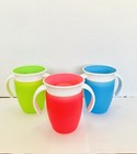 Munchkin Miracle 360 Trainer Cups Lot 3  7oz Pink Blue Green Bpa Free