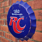 Vintage Stl Rc Cola  Metal Sign  Royal Crown Cola Soda Bottle Cap Sign Man Cave