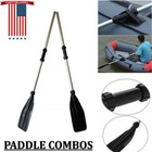 1pair Aluminum Double-ended Detachable Afloat Oars Paddles Boat Kayak Raft Canoe