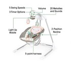 Ingenuity Inlighten Baby Swing   5-speed  Swivel Infant Seat  Nature Sounds    