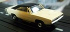 Aurora Vintage Tjet Good Ho  1407 Dodge Charger White Black Run Chassis Tyco