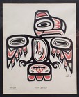 Vintage Northwest Coast Haida  Signed Art Work  Fish Eagle  Signed  elk   75