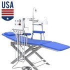 Dental Mobile Portable Chair Led Light Folding Chair  air Turbine Unit Steel