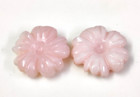 Natural Aaa Calibrated Pink Opal Hand Flower Carved 17x17mm Cabochon 16 85cts 
