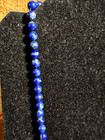 Fantastic 28 5  Old Blue 5 16  Diam Lapis Lazuli Bead Necklace Poss Native Amer