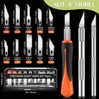 16-pcs Exacto Knife Set  3 Hobby Knives  13 Industrial-grade Sk5 Steel Blades